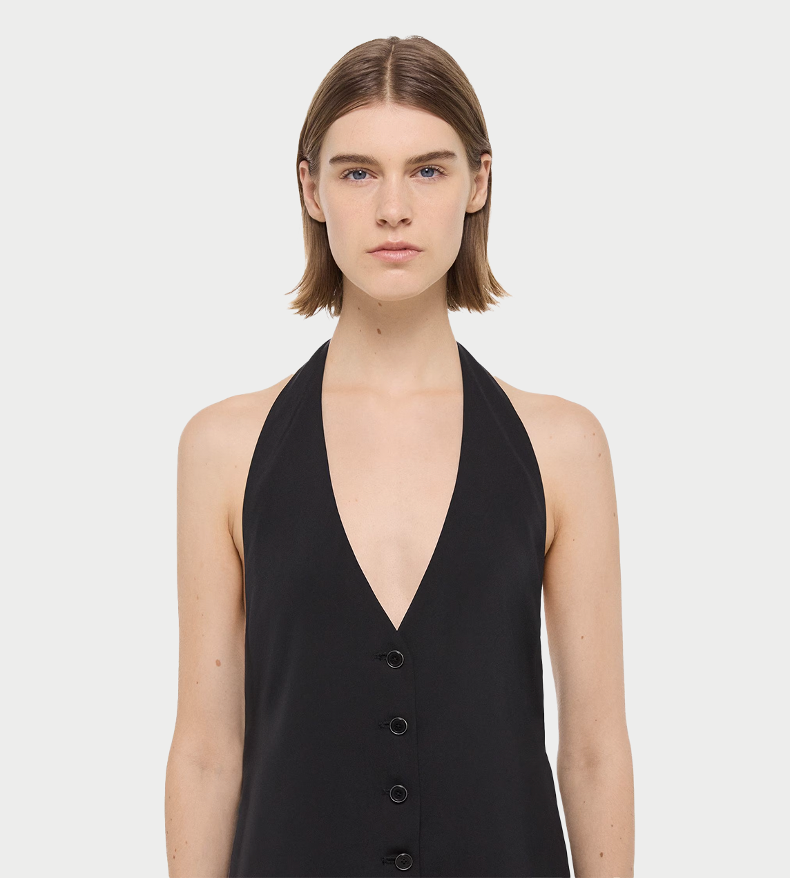 HELMUT LANG - Halter Vest Dress Blk