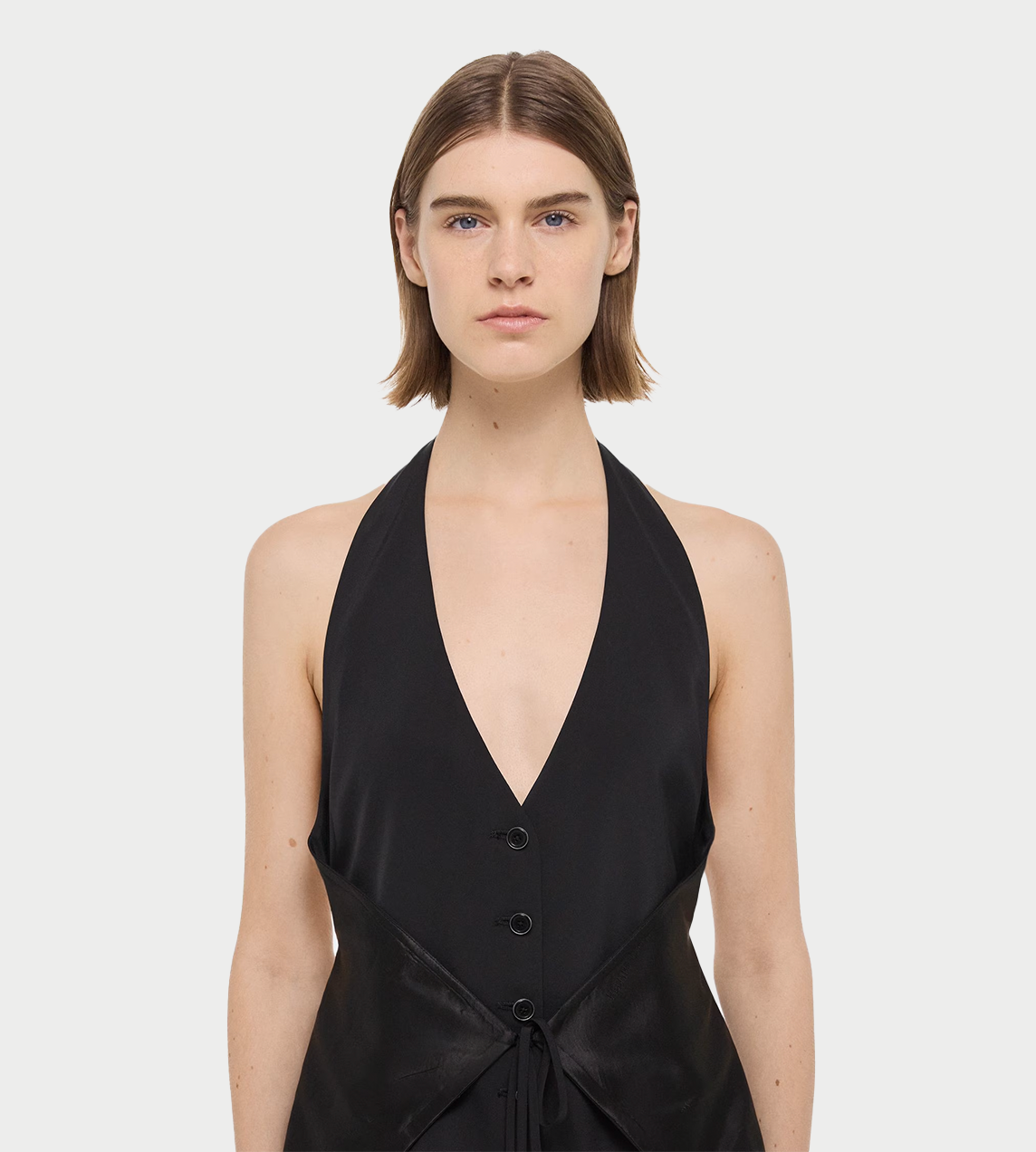 HELMUT LANG - Halter Vest Dress Blk