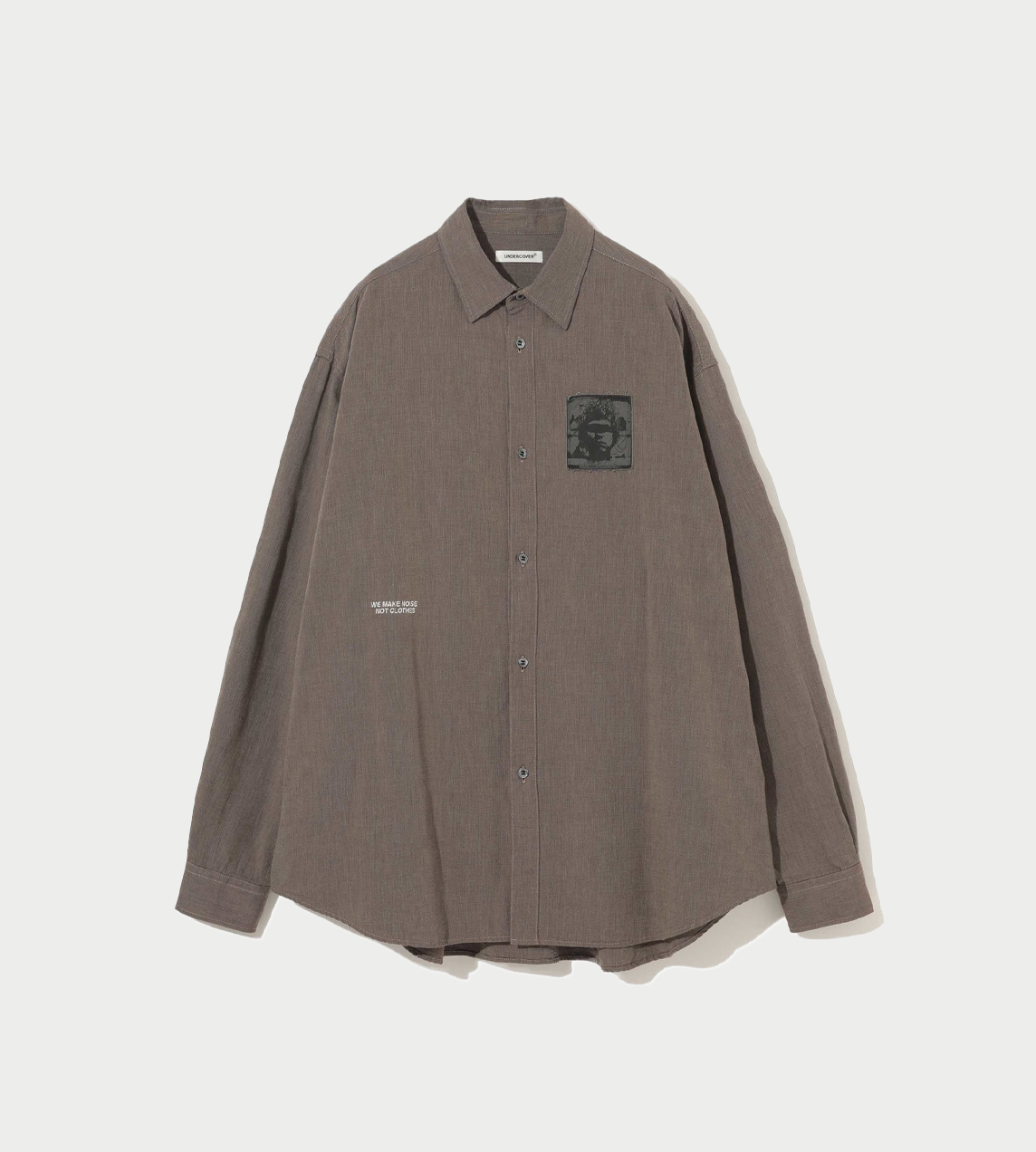UNDERCOVER - Cotton Graphic Oxford Shirt Brown