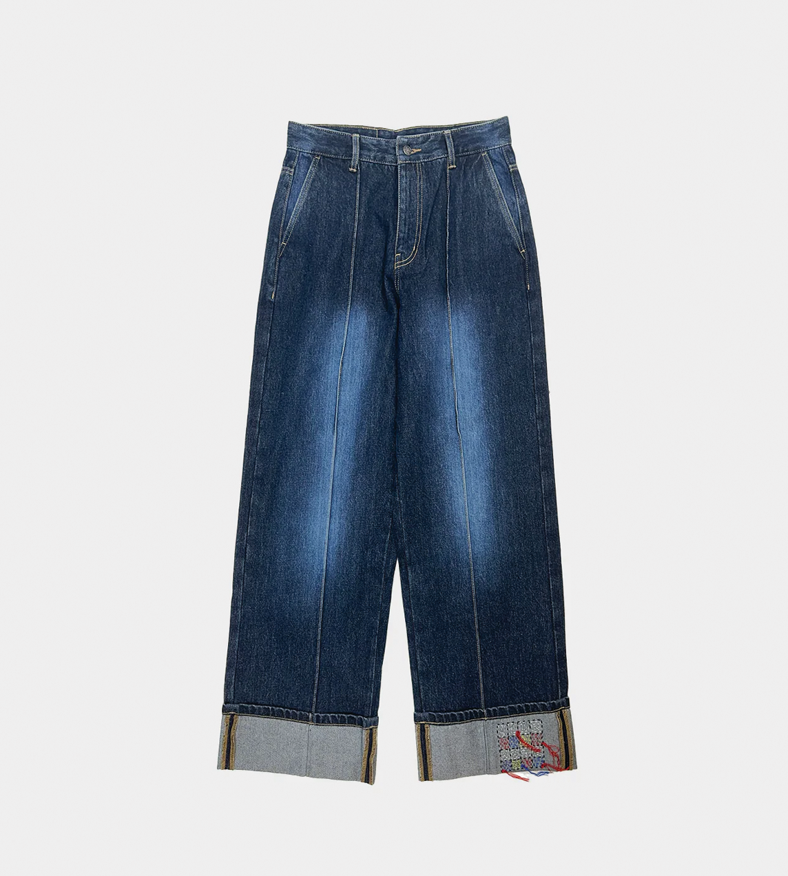 GLASS CYPRESS - Indigo High Waisted Denim Pants