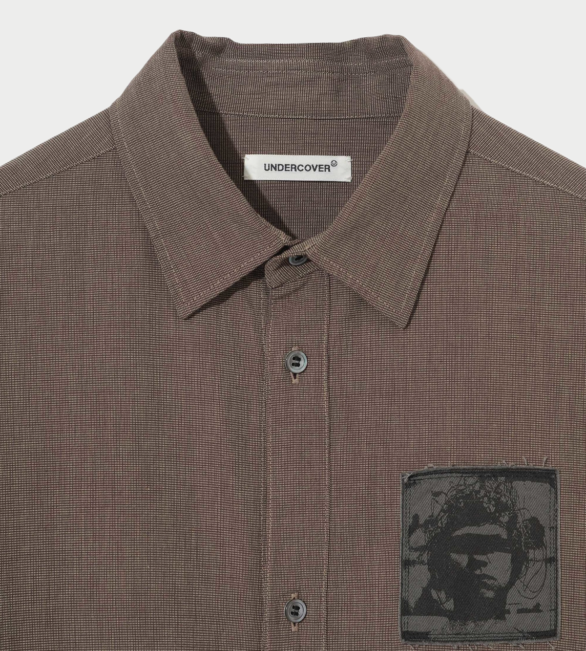 UNDERCOVER - Cotton Graphic Oxford Shirt Brown