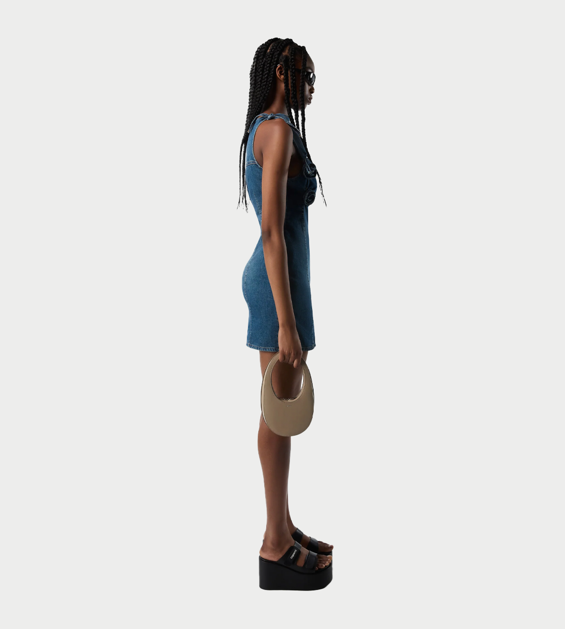 COPERNI - Denim Flower Mini Dress Blue