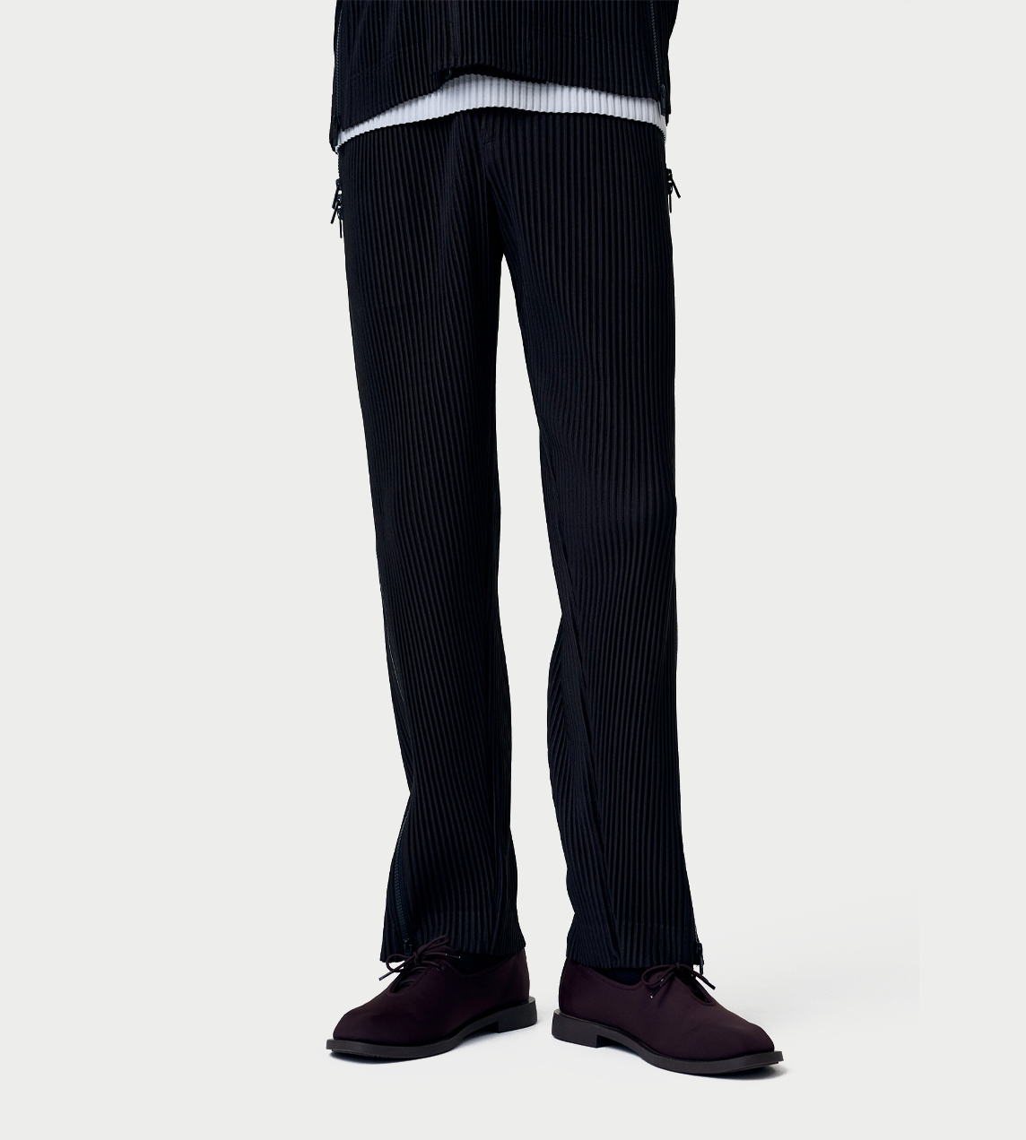 HOMME PLISSE ISSEY MIYAKE - Zipper-detailed Pants Brown