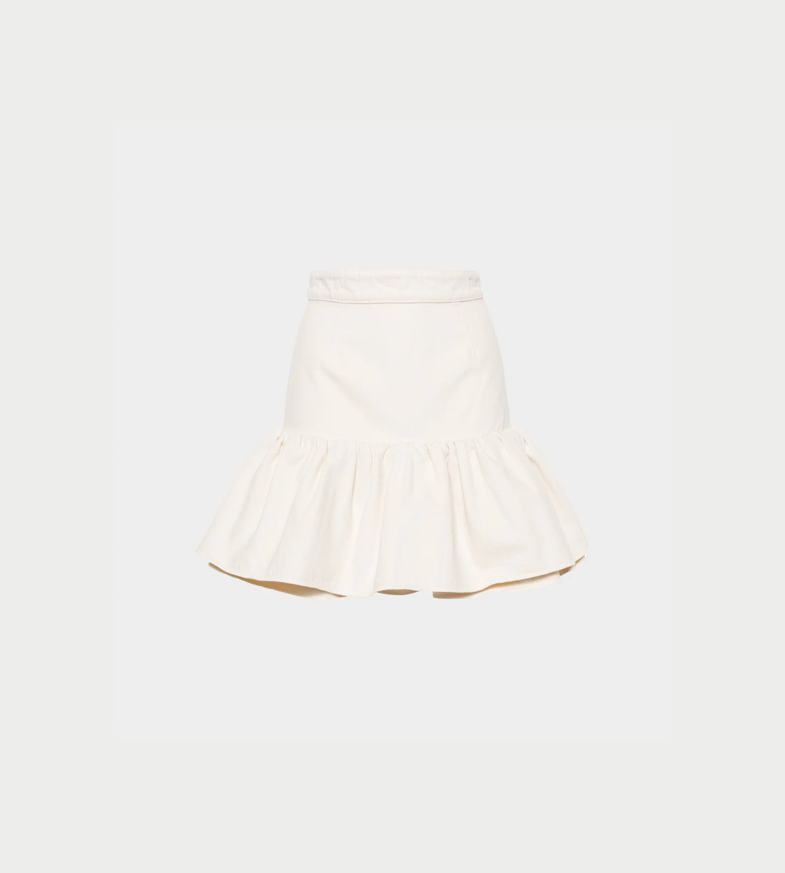 Patou - Ruffle Mini Skirt Natural
