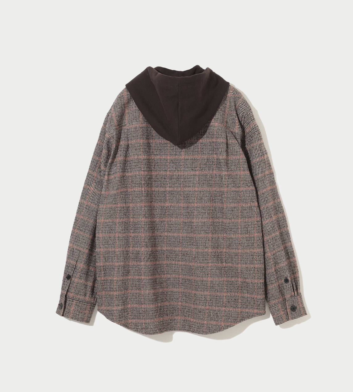 UNDERCOVER - Hooded Wool Flannel Shirt Brown