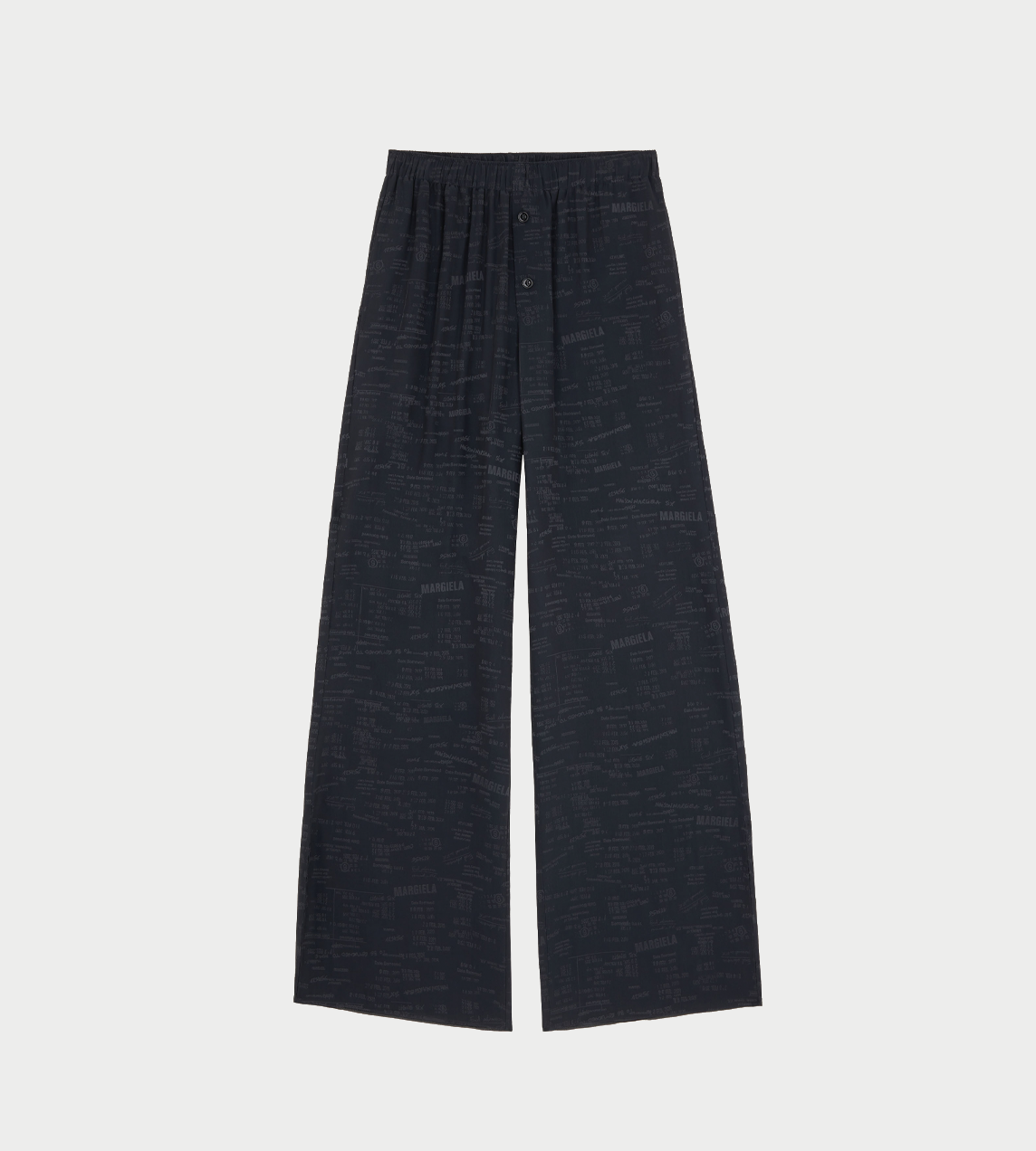 MM6 MAISON MARGIELA - Buttoned Patterned Straight Trousers Anthracite