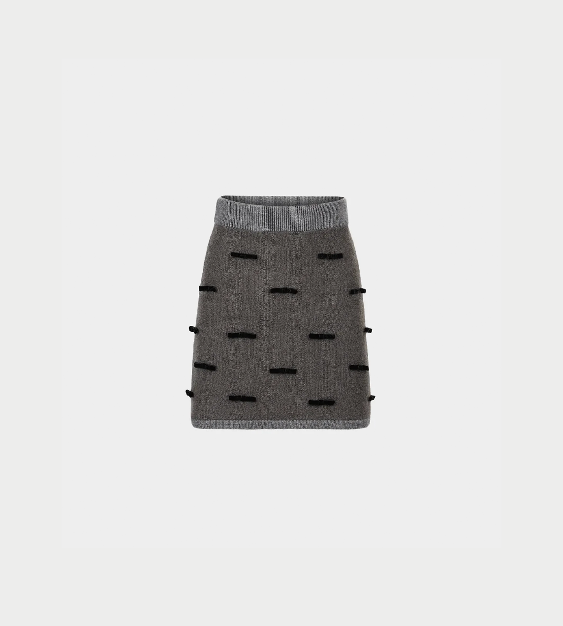 Mini Knit Skirt Grey