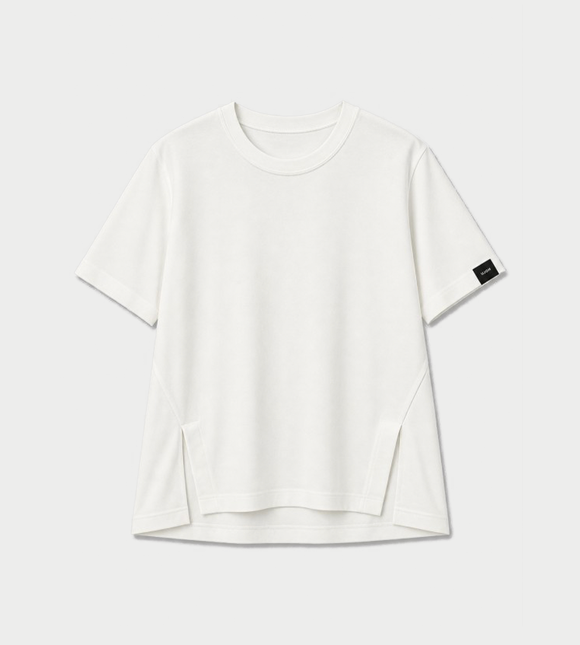 UJOH - Side Slit Half Sleeve Tee White