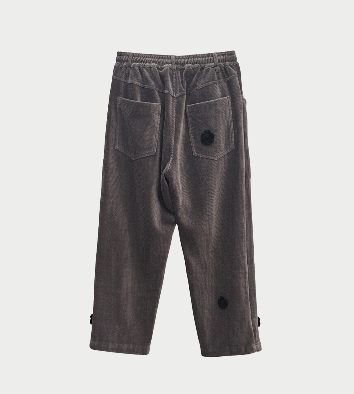 SONG FOR THE MUTE - Daisey Patch pocket Pants Charcoal