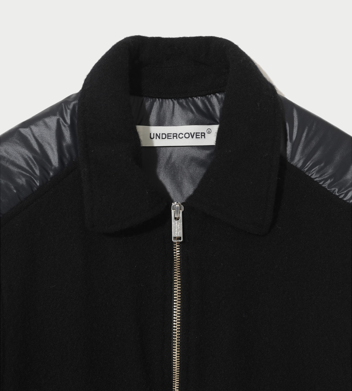 UNDERCOVER - Felted Wool Quilted Vest Blk