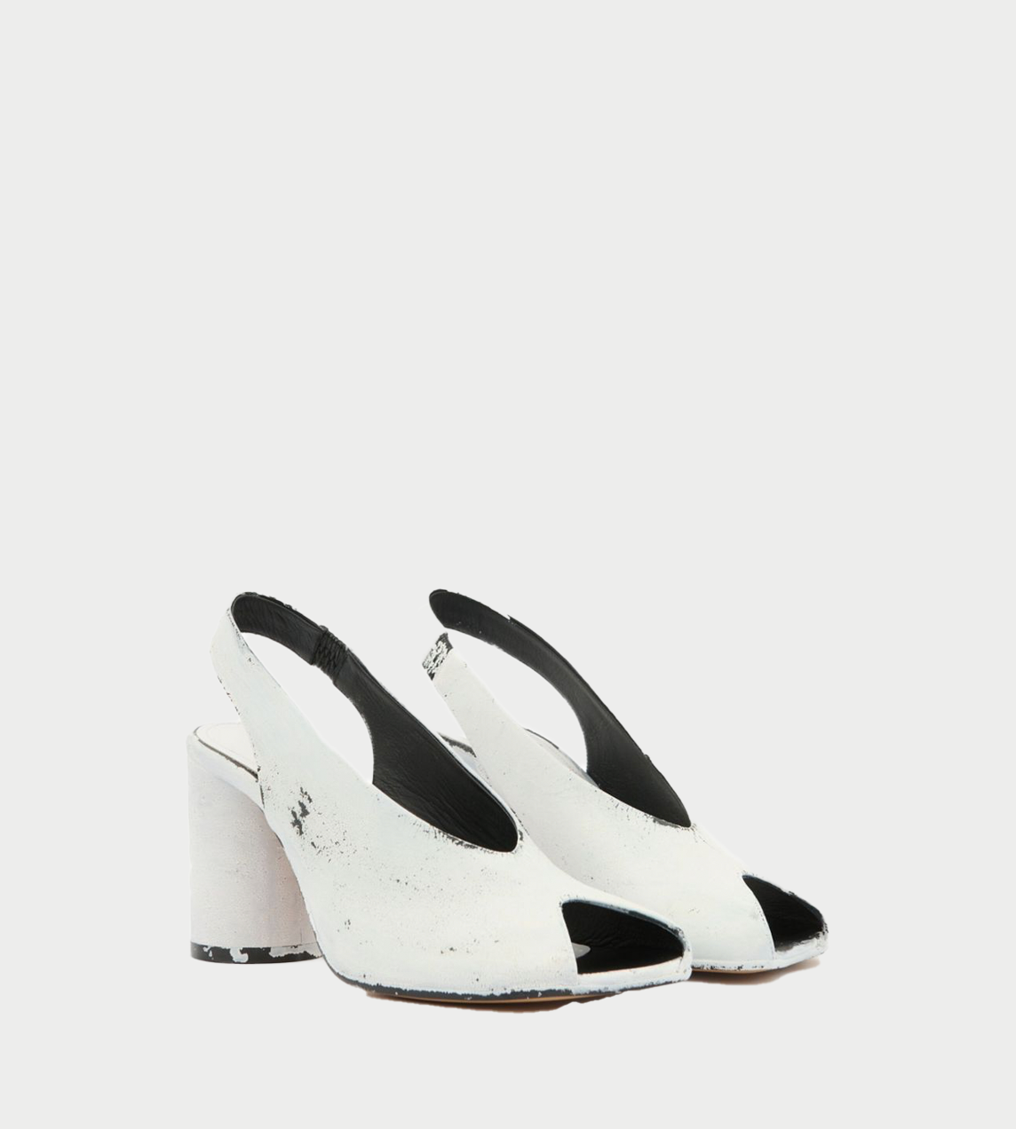 MM6 Maison Margiela - Slingback Painted Heels White