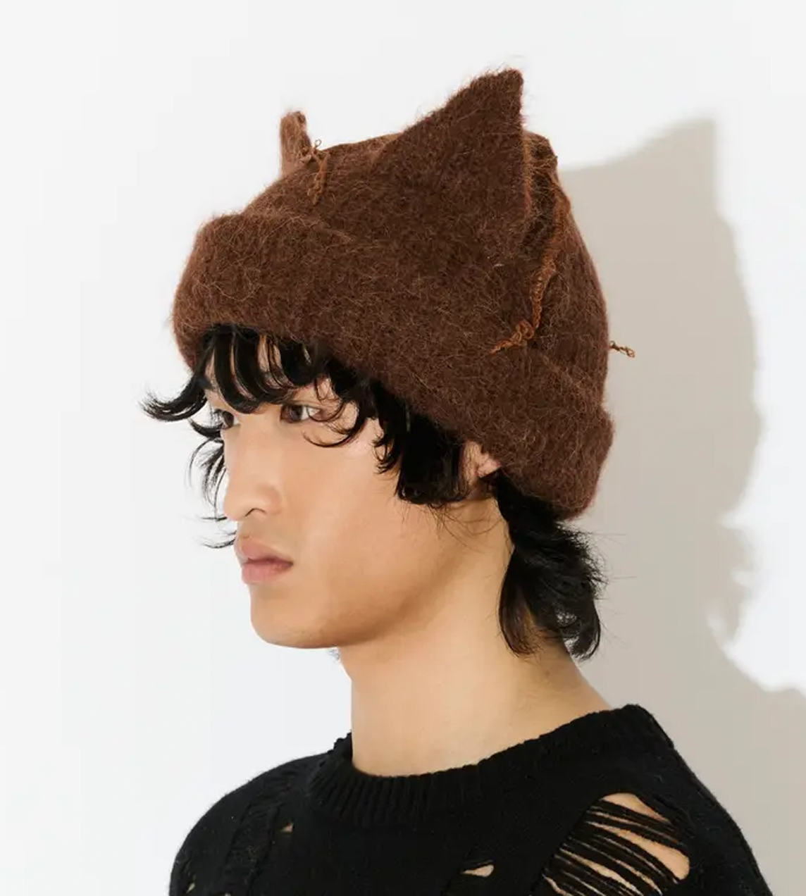 CHARLES JEFFERY LOVERBOY - Alpaca Chunky Ears Beanie Brown
