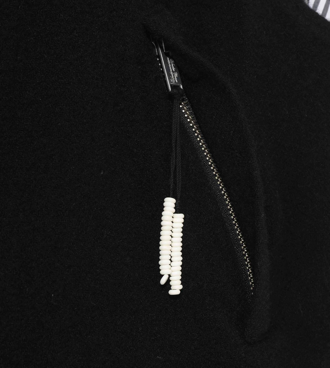 UNDERCOVER - Felted Wool Quilted Vest Blk