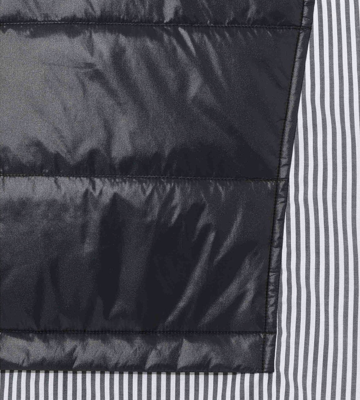 UNDERCOVER - Felted Wool Quilted Vest Blk