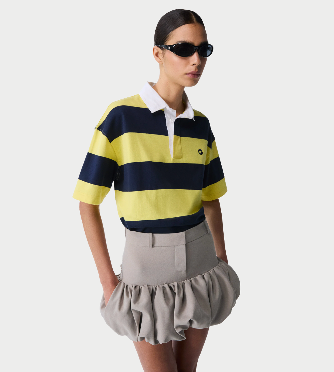 COPERNI - Gathered Hem Tailored Skirt Beige