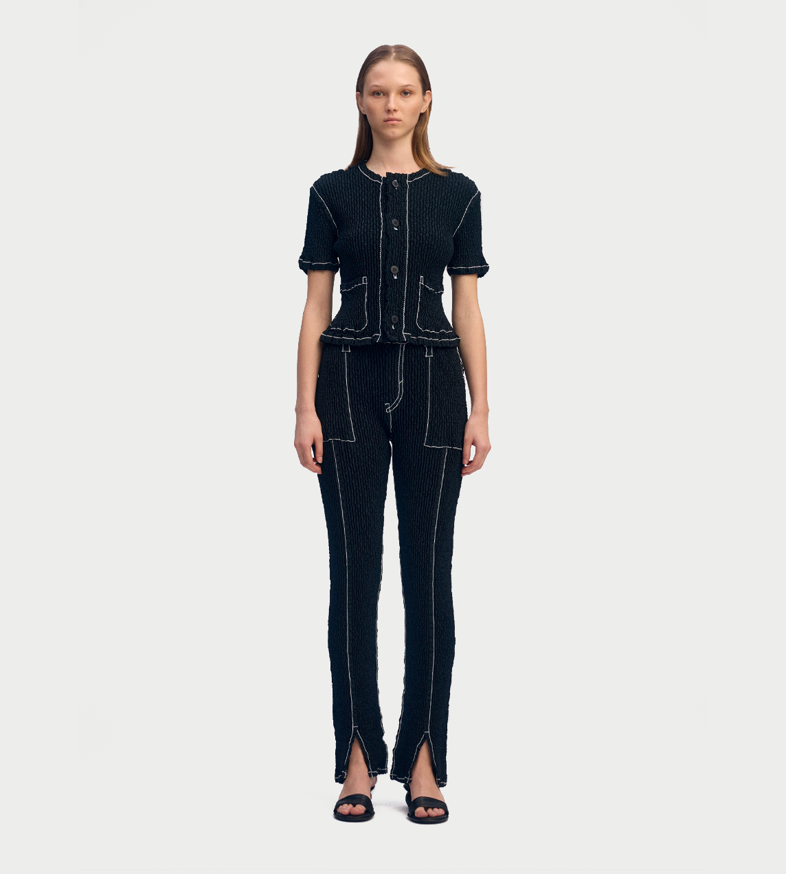 ISSEY MIYAKE - Wavelet Ensemble Jacket Blk