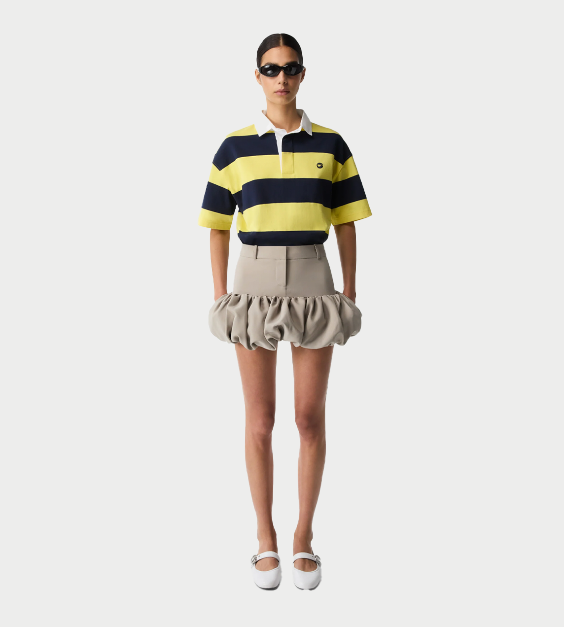 COPERNI - Gathered Hem Tailored Skirt Beige