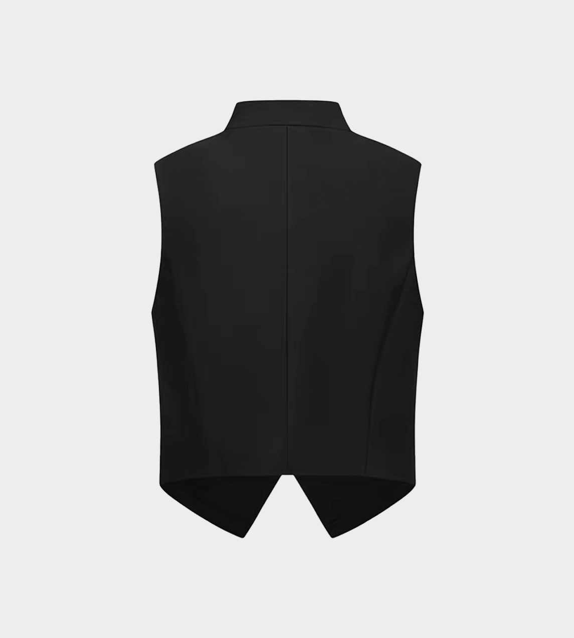 INTO THE EAST - Stand Collar Vest Black