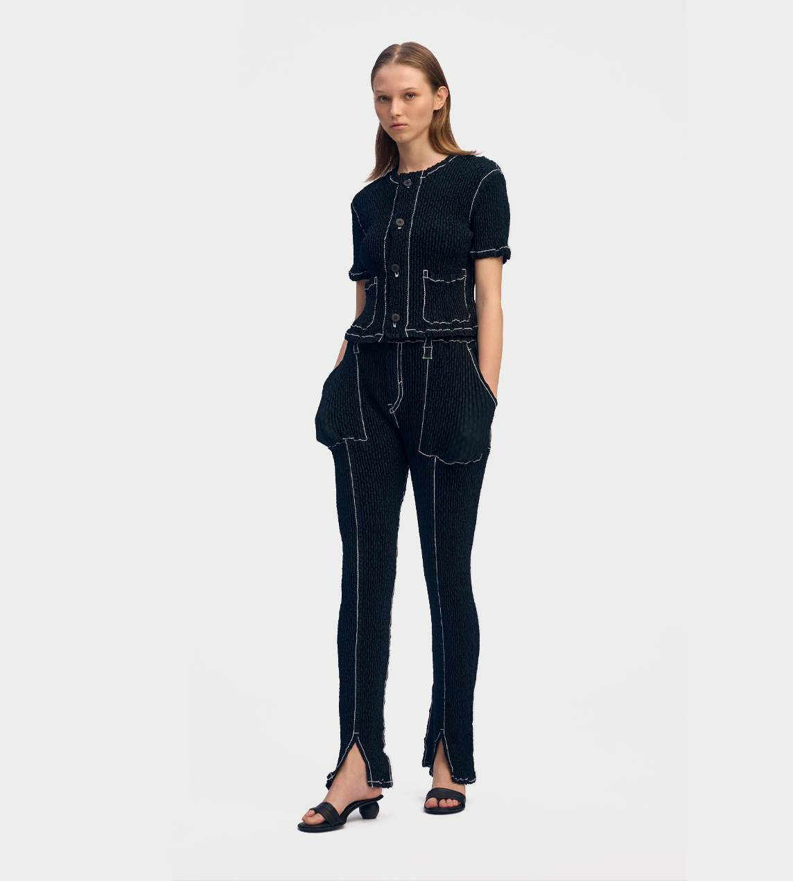 ISSEY MIYAKE - Wavelet Ensemble Jacket Blk