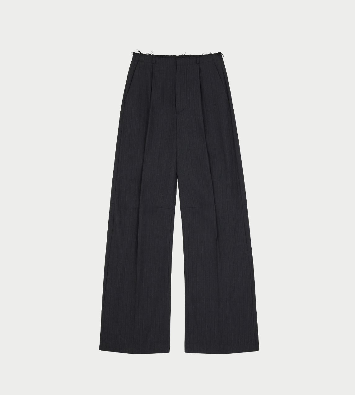 MM6 MAISON MARGIELA - Buttoned Patterned Straight Trousers Anthracite