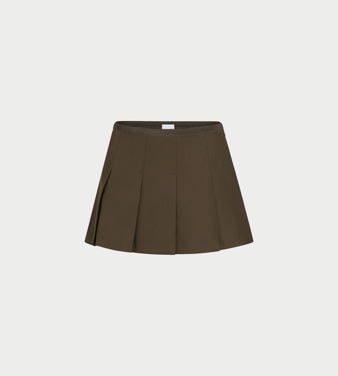 PATOU - Mini Pleated Skirt Brown