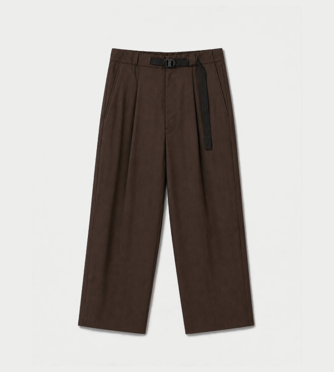 UJOH - Tape-Belt 1 Tuck Pant Chocolate