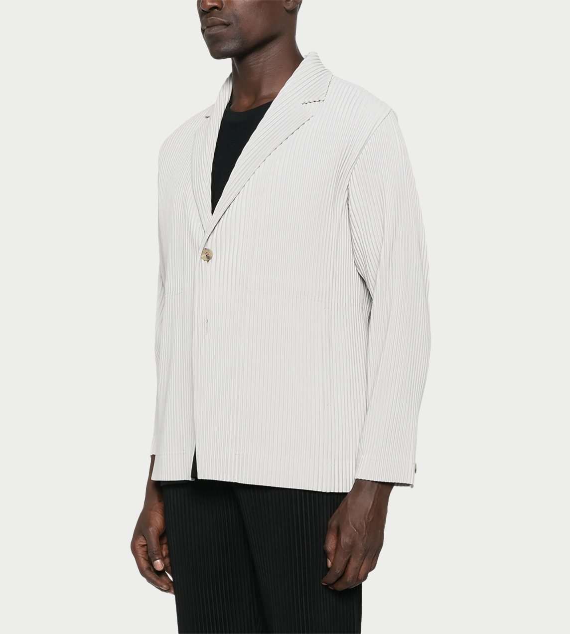 HOMME PLISSE ISSEY MIYAKE - Basic Pleated Jacket L. Grey