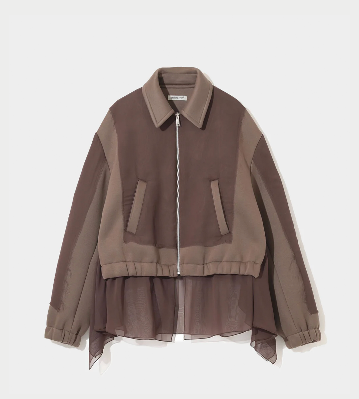 UNDERCOVER - Georgette Panel Jacket Grey Brown