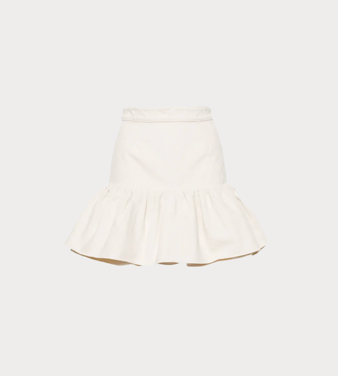 Patou - Ruffle Mini Skirt Natural