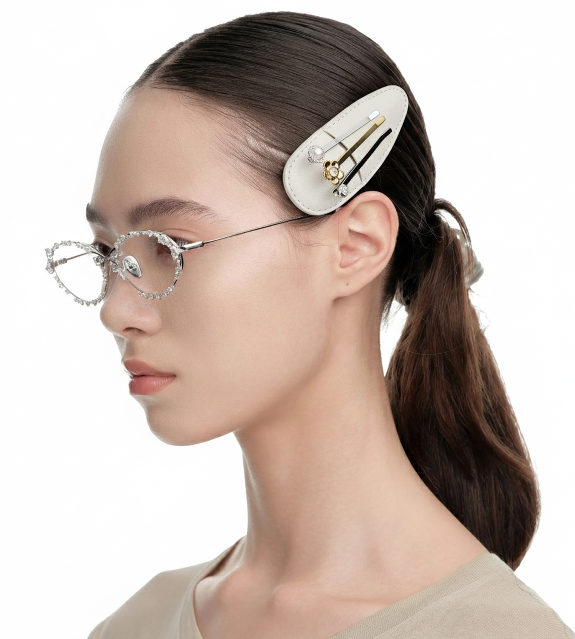 Yvmin - Jewelry Box Hair Clip White