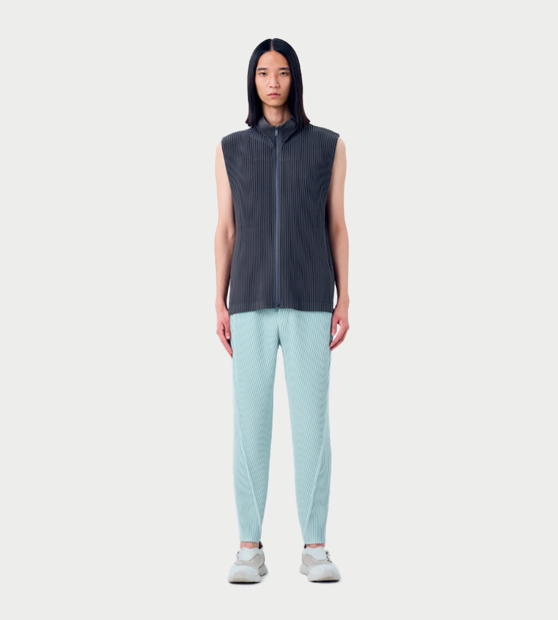 HOMME PLISSE ISSEY MIYAKE - MC Zip-up Vest Black