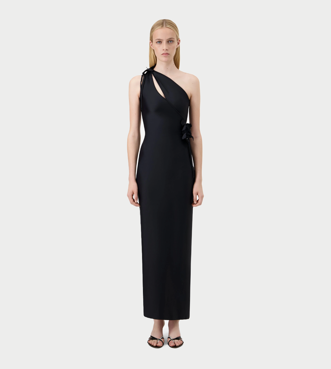 COPERNI - Asymmetric Flower Gown Blk