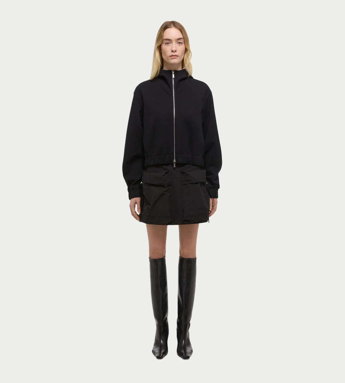 HELMUT LANG - Hooded Shell Jacket Blk