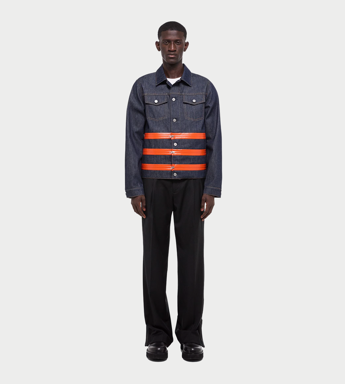 HELMUT LANG - Multi-zip Jacket Raw Indigo
