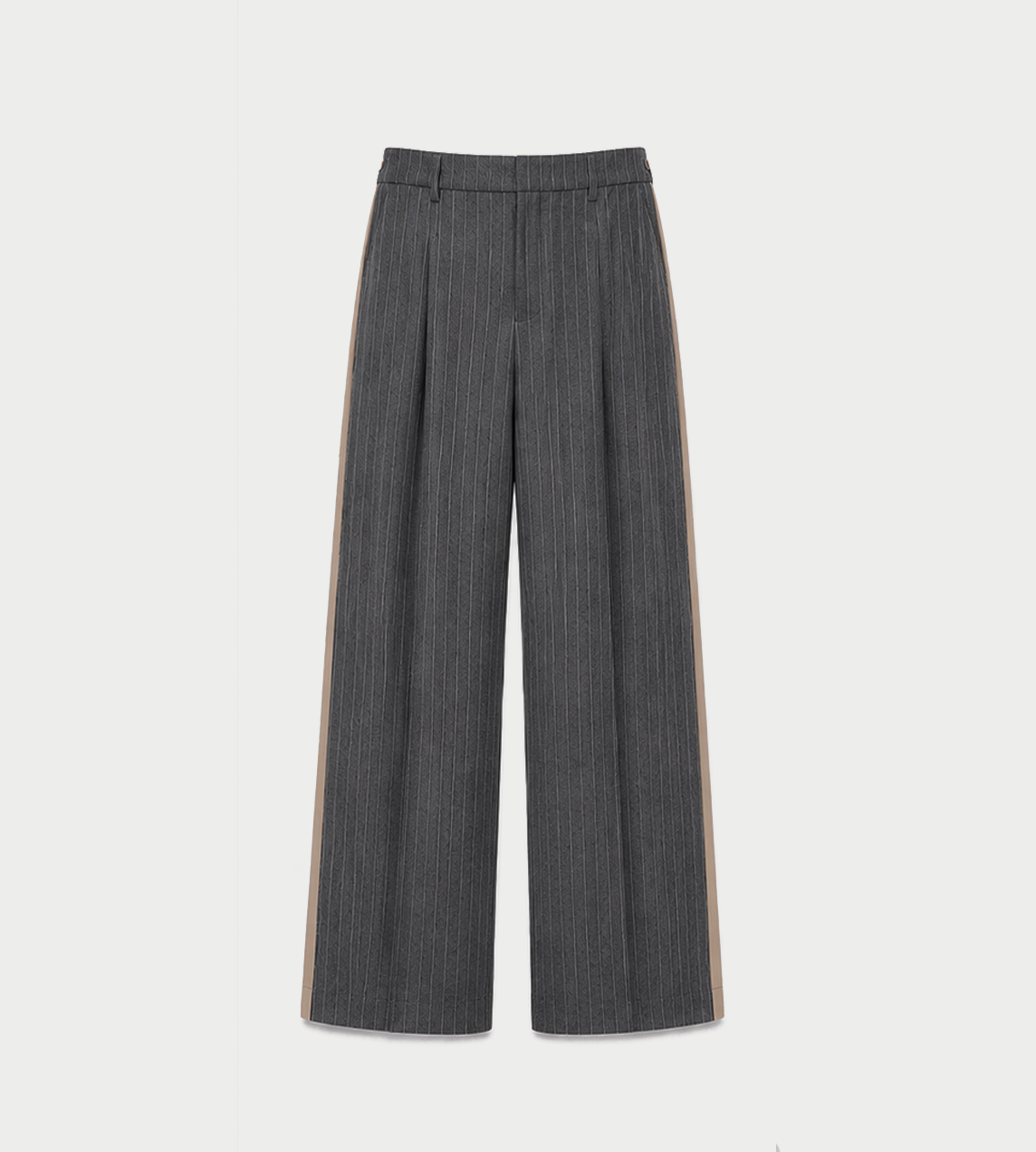 LITKOVSKA - Frayed-Edge Side Stripes Pinstripe Pants