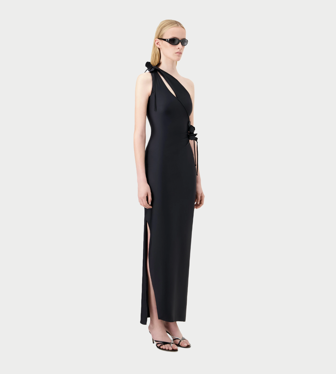 COPERNI - Asymmetric Flower Gown Blk