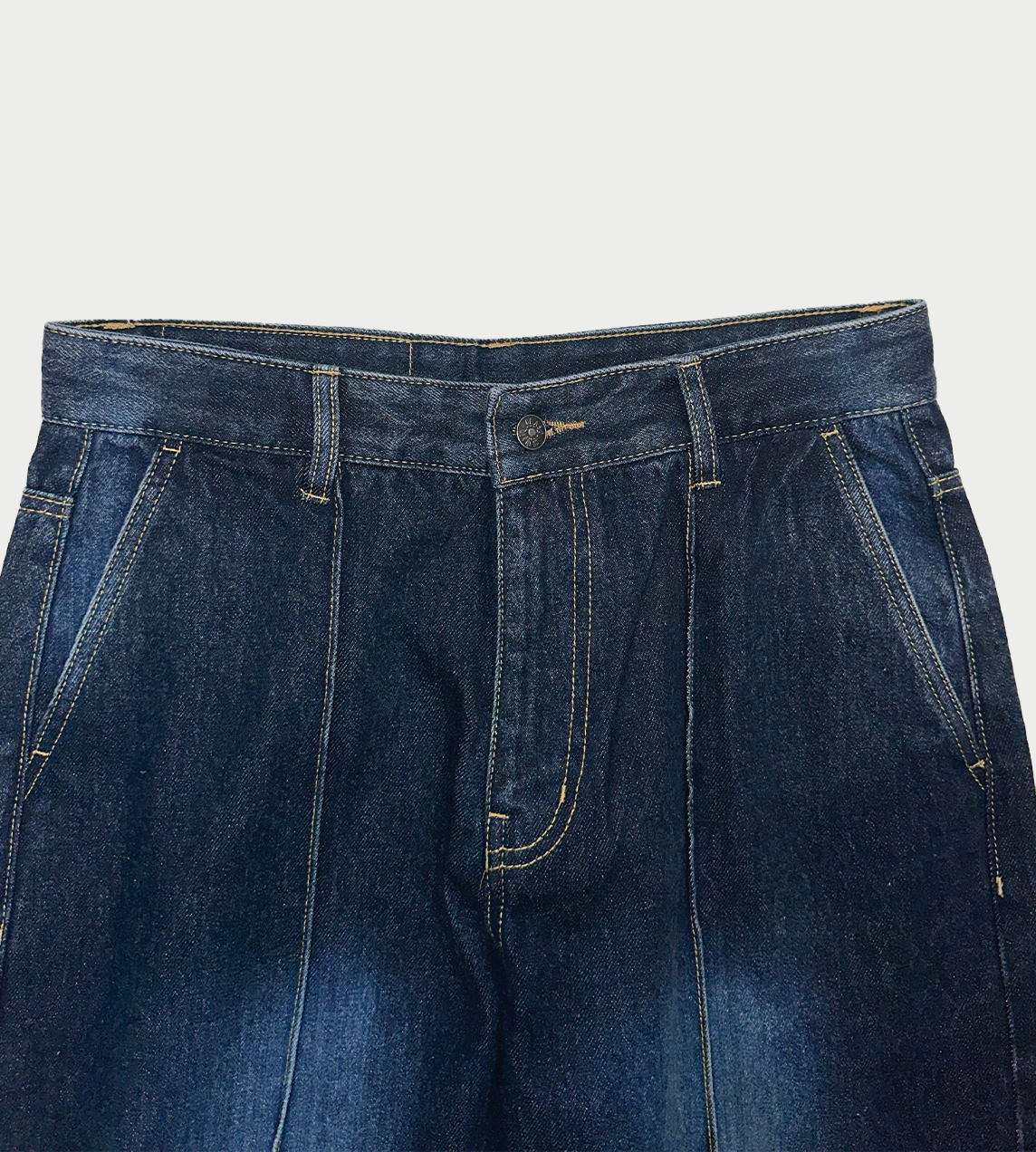 GLASS CYPRESS - Indigo High Waisted Denim Pants