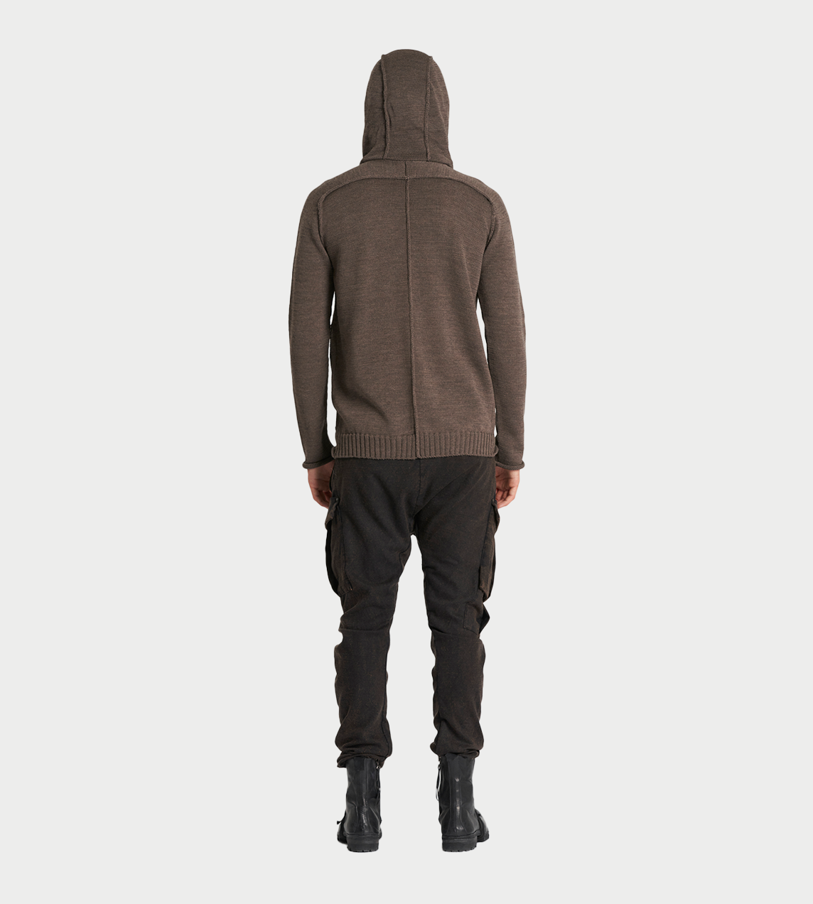 MASNADA - Wool Blended Cardigan Fango