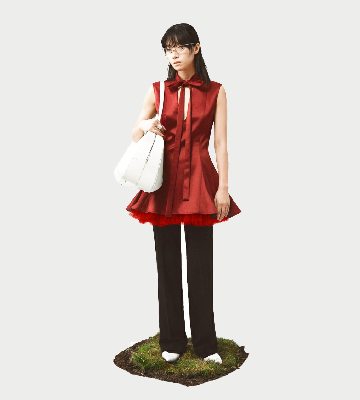 AVAVAV - Debbie Tulle Dress Satin Red