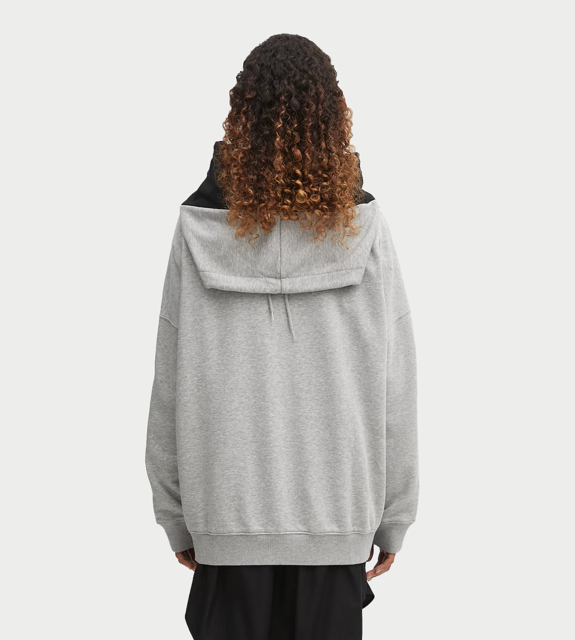 MM6 MAISON MARGIELA - Two Tone Zipped Hoodie Lt Grey