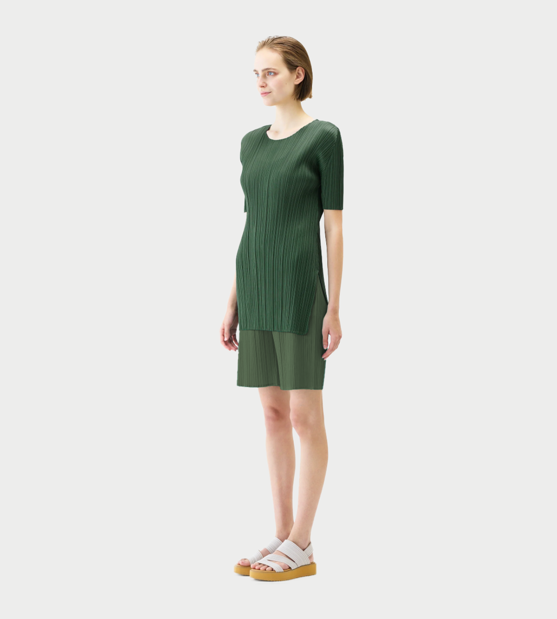 PLEATS PLEASE ISSEY MIYAKE - MC Pleated Shorts Moss Green