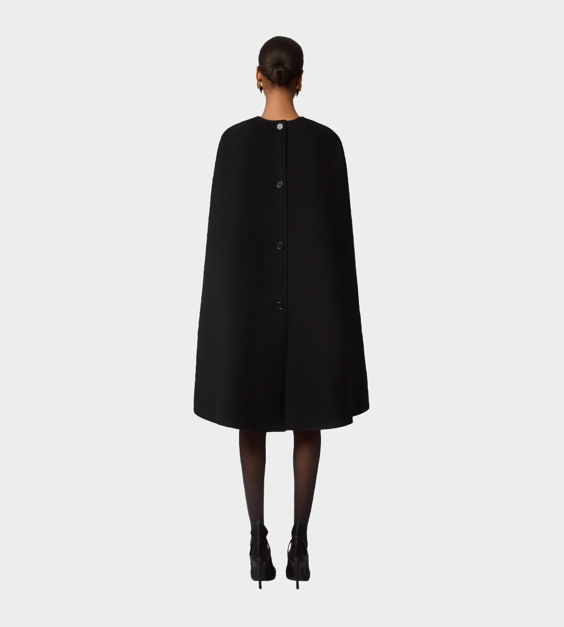 NINA RICCI - Tailored Wool Cape Blk