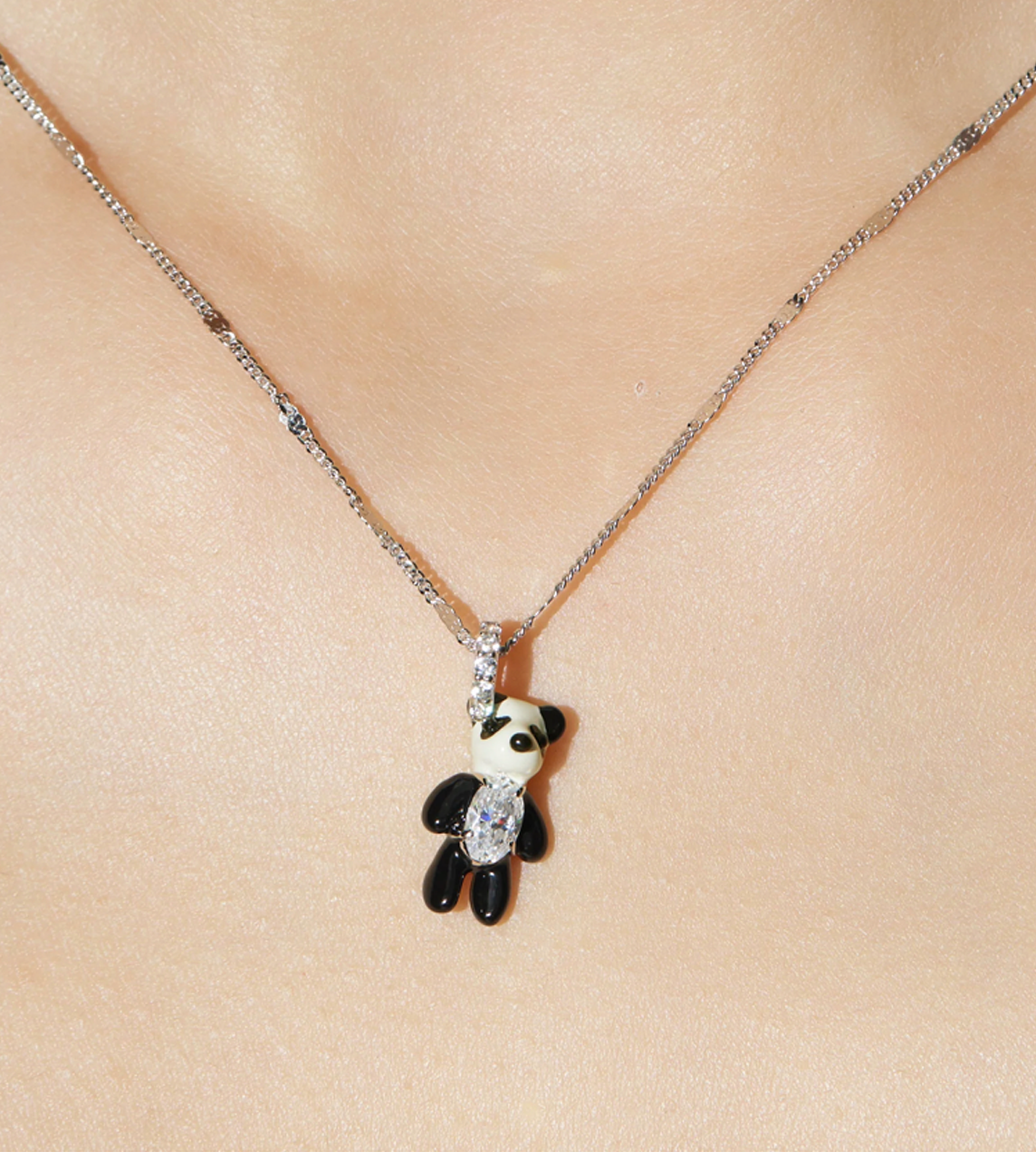 YVMIN - Mini Panda Enamel Necklace