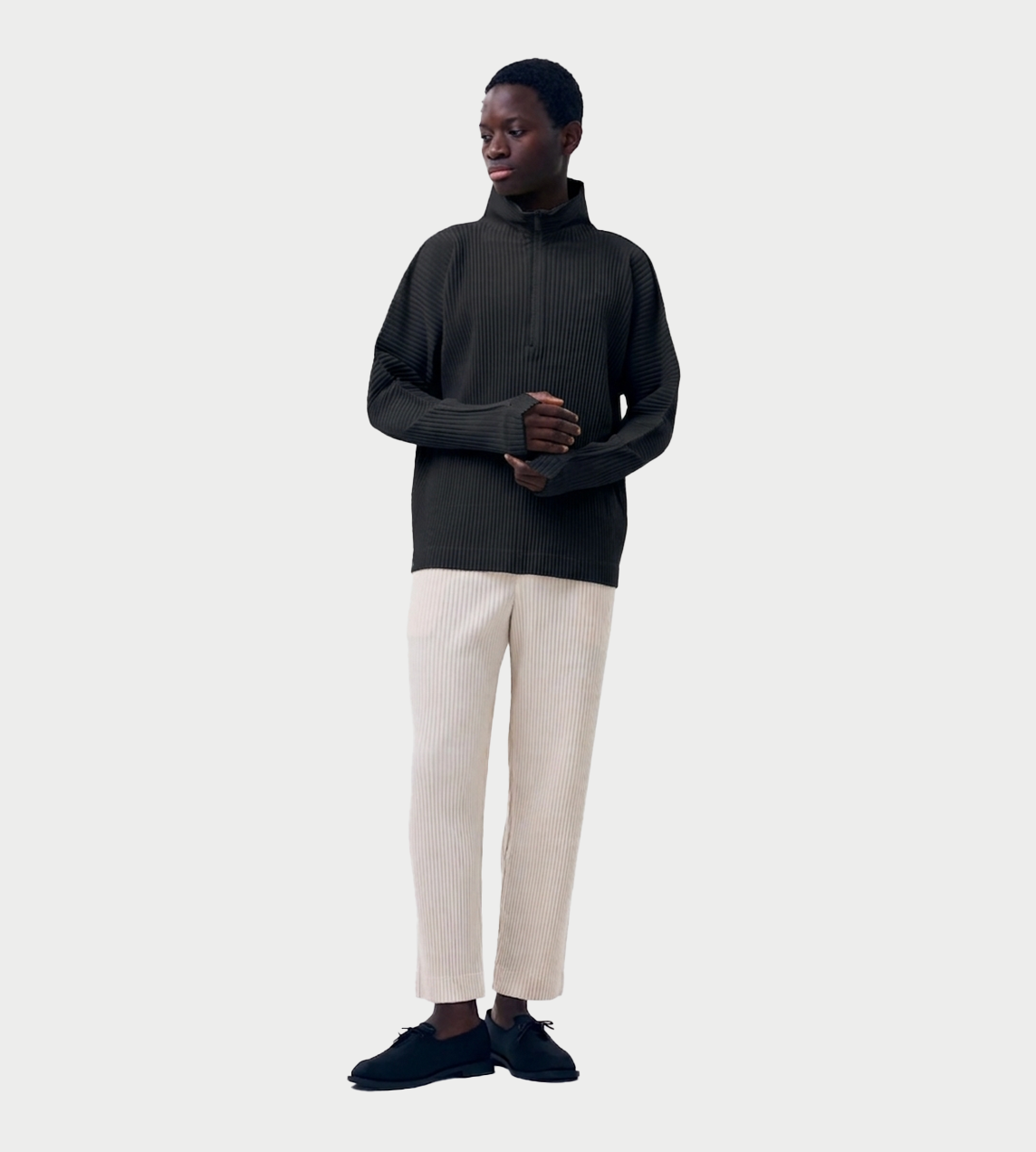 HOMME PLISSE ISSEY MIYAKE - Half-Zip Pullover Blk