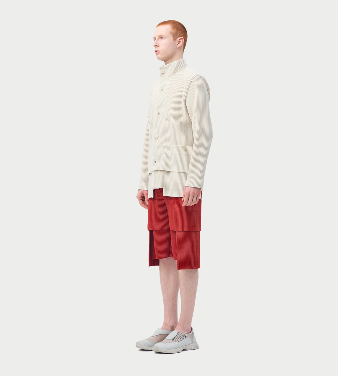HOMME PLISSE ISSEY MIYAKE - Multi-pocket Jacket Limestone White