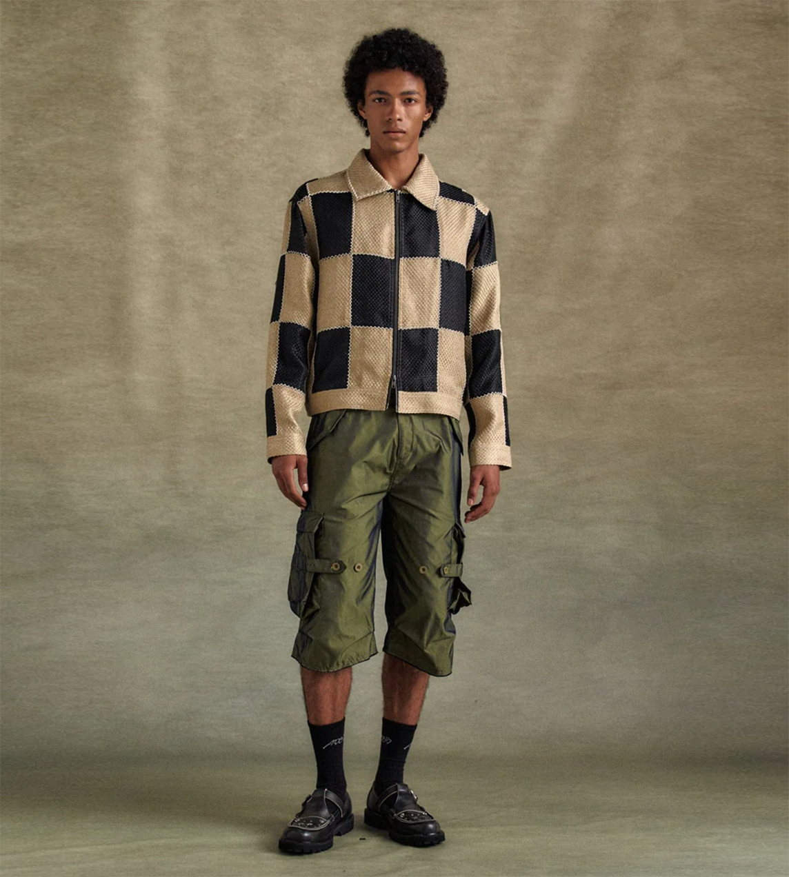 ANDERSSON BELL - Patchwork Zip-up Jacket Multi