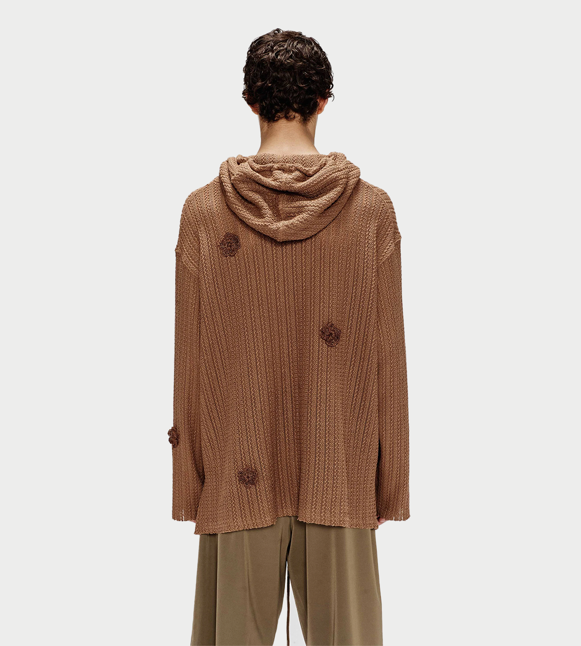 SONG FOR THE MUTE - "Daisy" Raw Patch Pocket Hoodie Sand