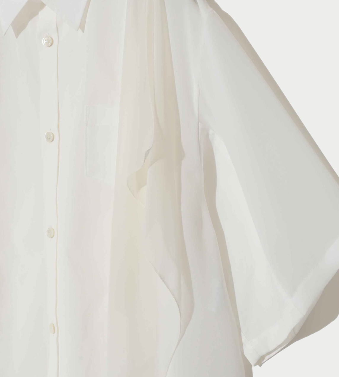 UNDEROVER - Layered Panel Short Sleeve Shirt White