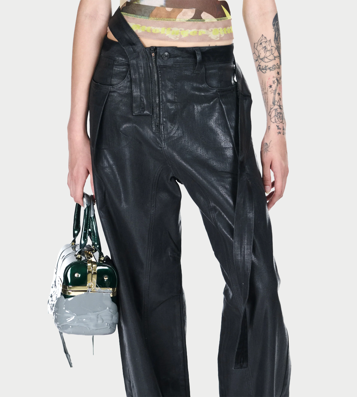 OTTOLINGER - Glazed Baggy Jeans Blk