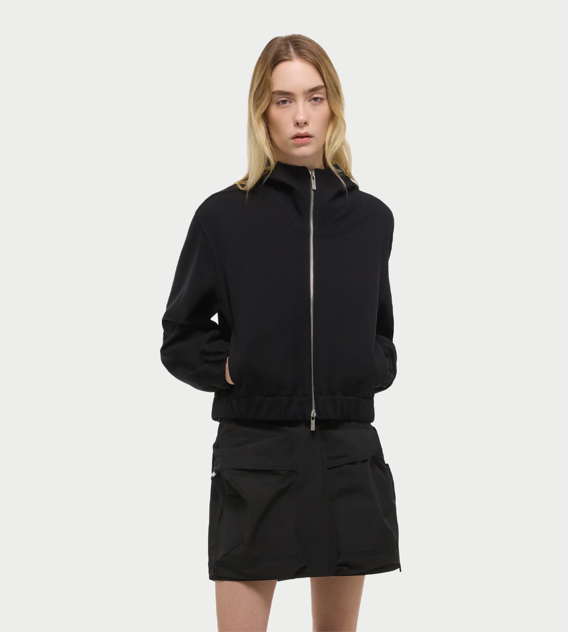 HELMUT LANG - Hooded Shell Jacket Blk